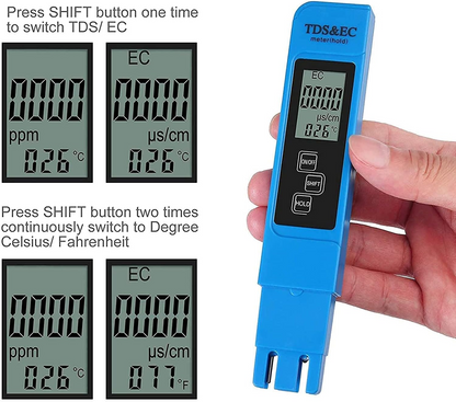 Точен 3 в 1 тестер за качество на водата TDS EC Meter