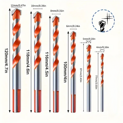 Комплект свредла DuraCut™ за бетон, керамика, стъкло, зидария (6 части)